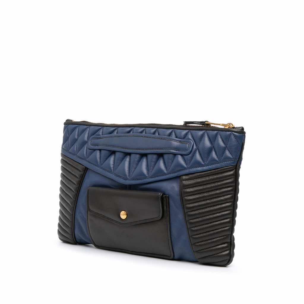 Miu Miu Matelasse Nappa Biker Clutch - 2