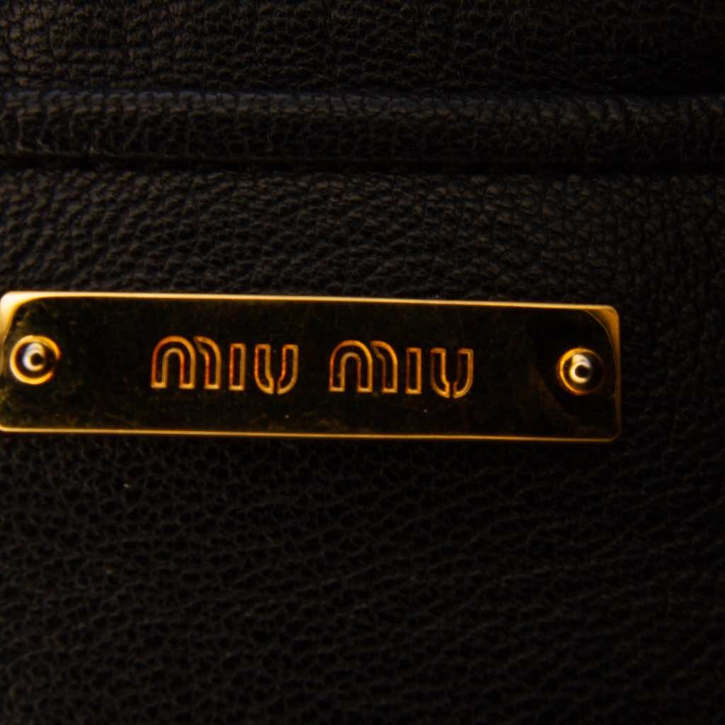 Miu Miu Matelasse Nappa Biker Clutch - 5