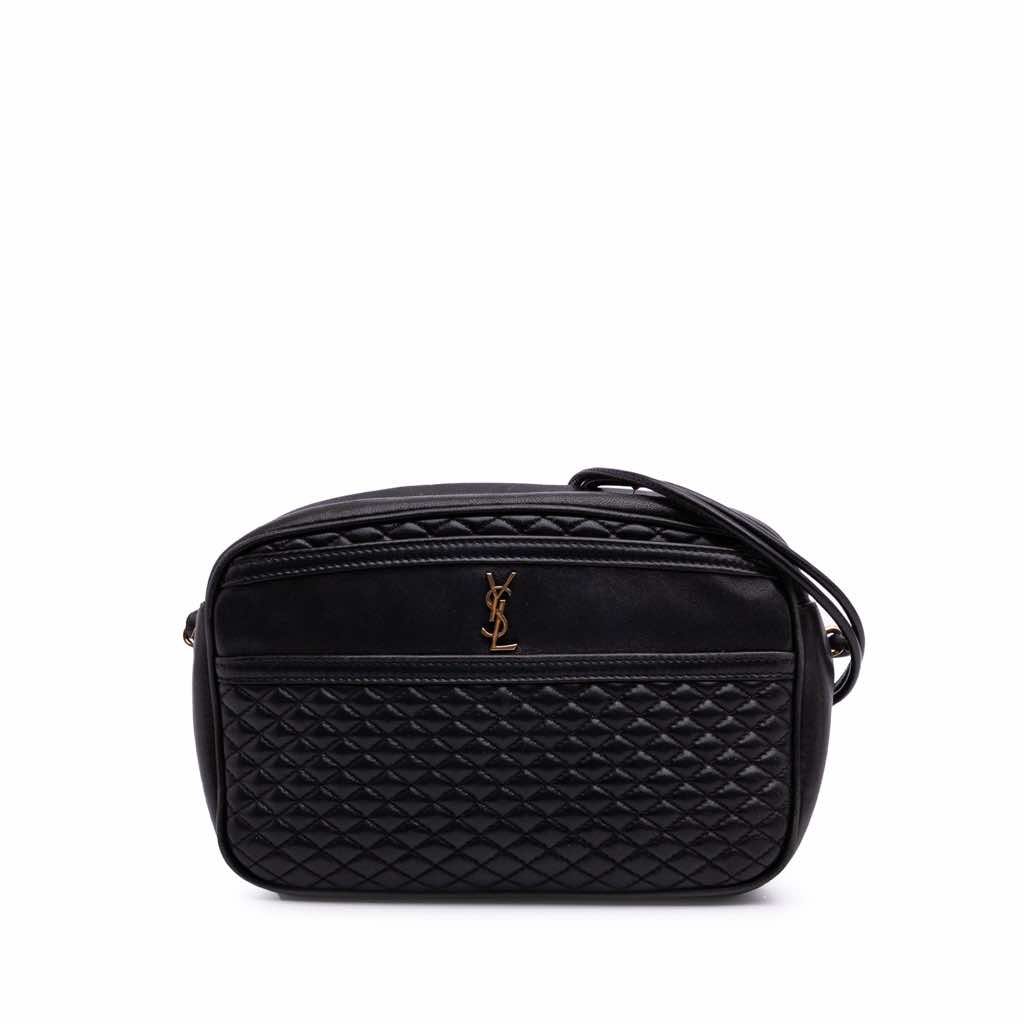 Saint Laurent Quilted Lambskin Victoire Camera Bag