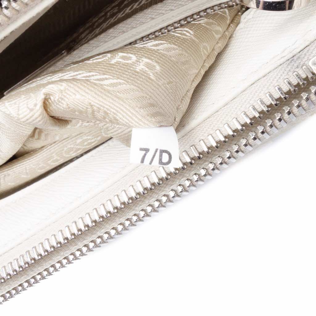 Prada Mini Saffiano Lux Crystal Embellished Galleria Double Zip - Detail 1