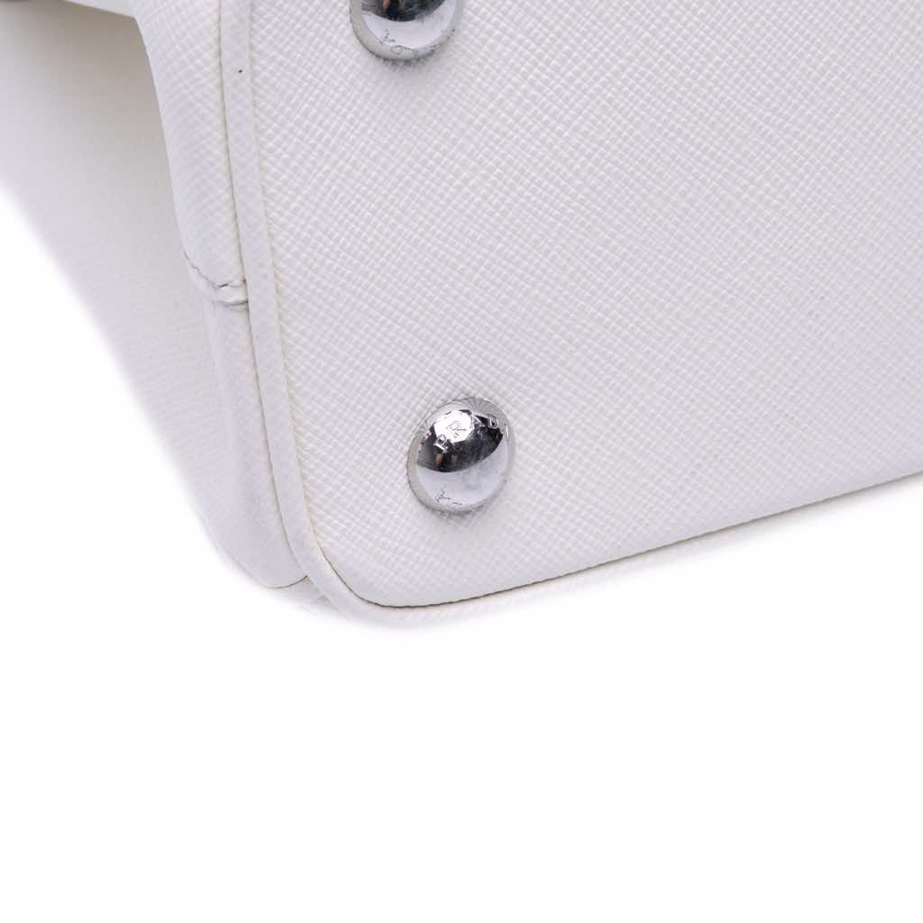 Prada Mini Saffiano Lux Crystal Embellished Galleria Double Zip - Image 10