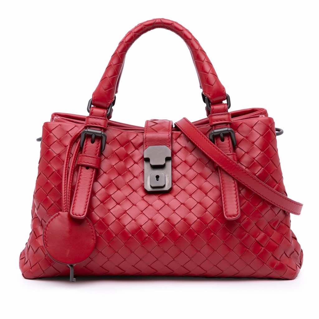 Bottega Veneta Mini Nappa Intrecciato Roma Satchel