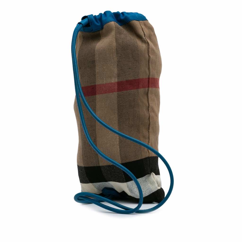 Burberry Mega Check Canvas Drawstring Sling Bag - 2