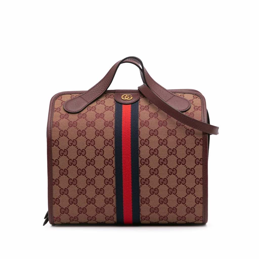 Gucci Mini GG Canvas Ophidia Web Duffle Bag
