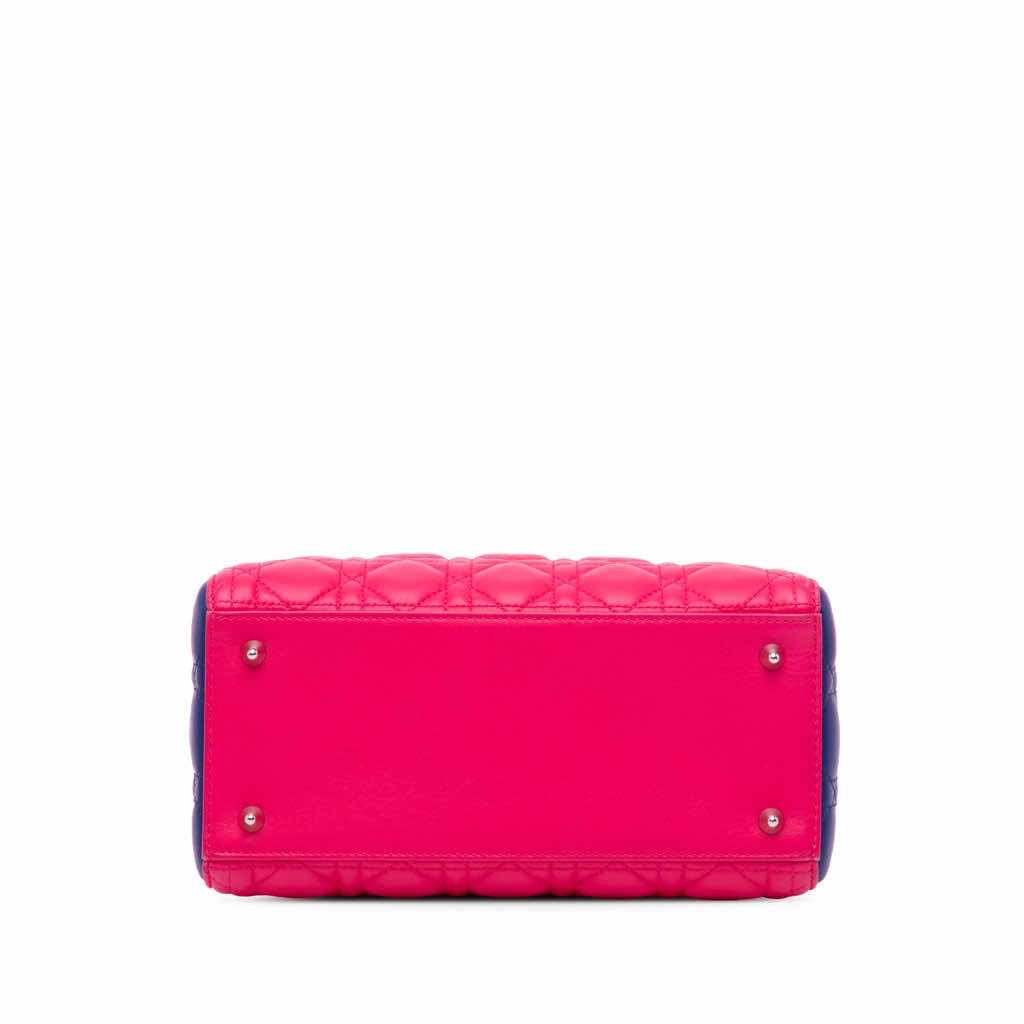 Dior Medium Tricolor Lambskin Cannage Lady Dior - 3