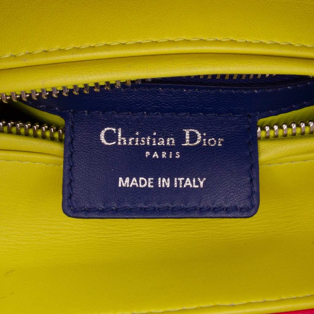 Dior Medium Tricolor Lambskin Cannage Lady Dior - 5