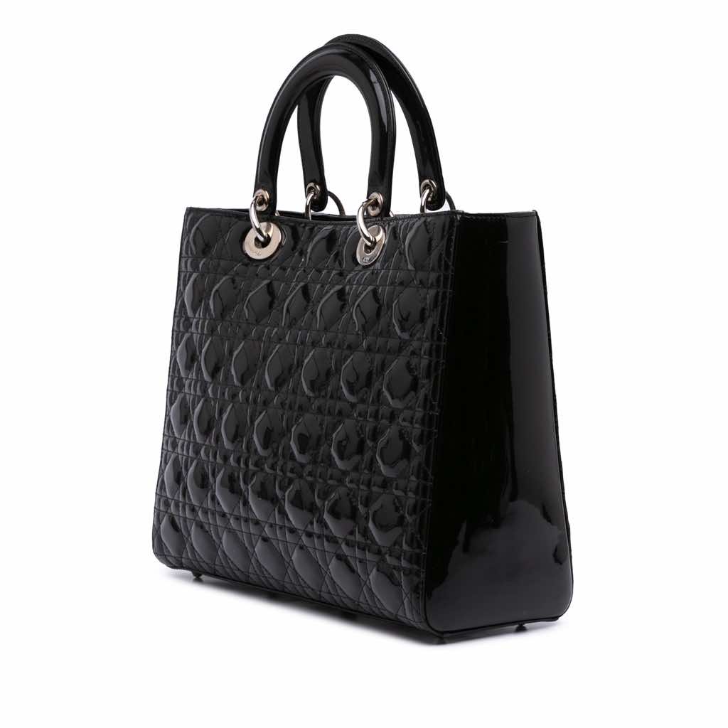 Dior Large Patent Cannage Lady Dior - 2