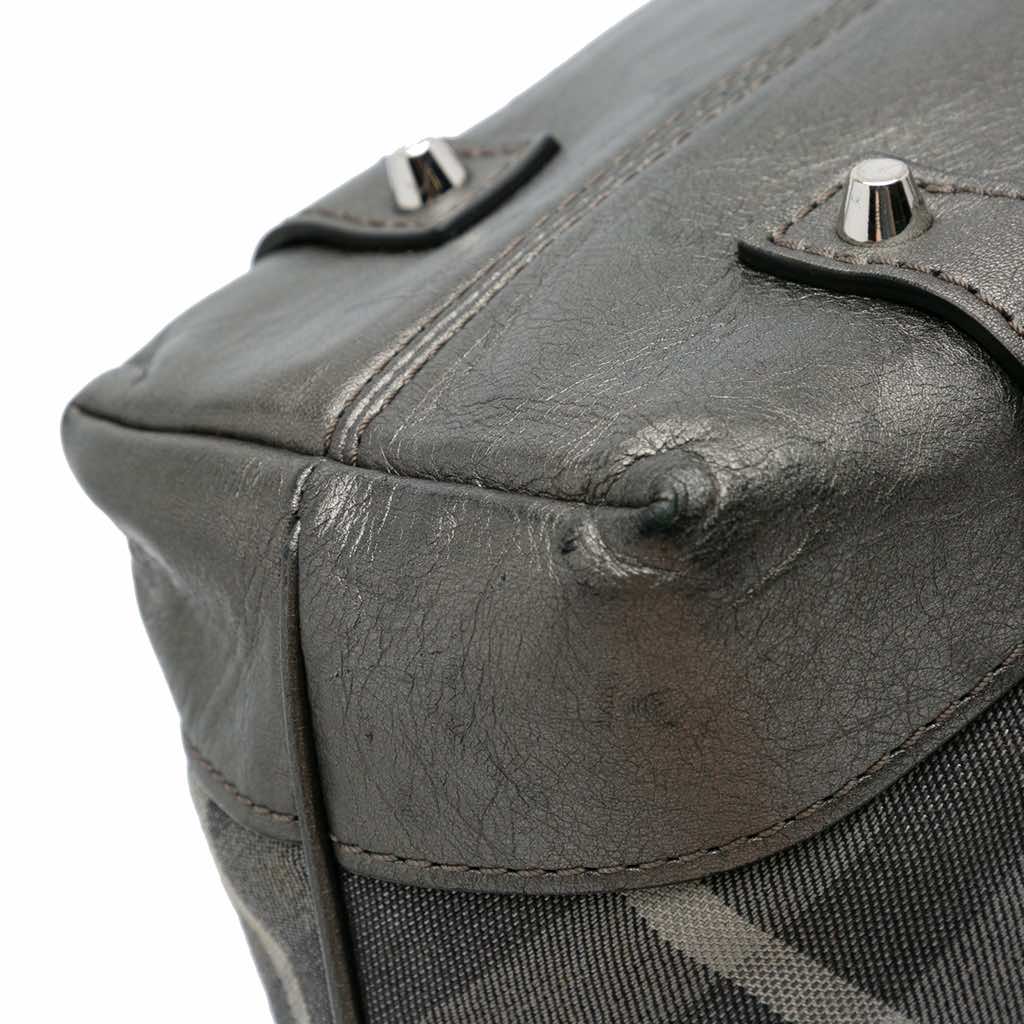 Burberry Shimmer Check Canvas Tote - Detail 2