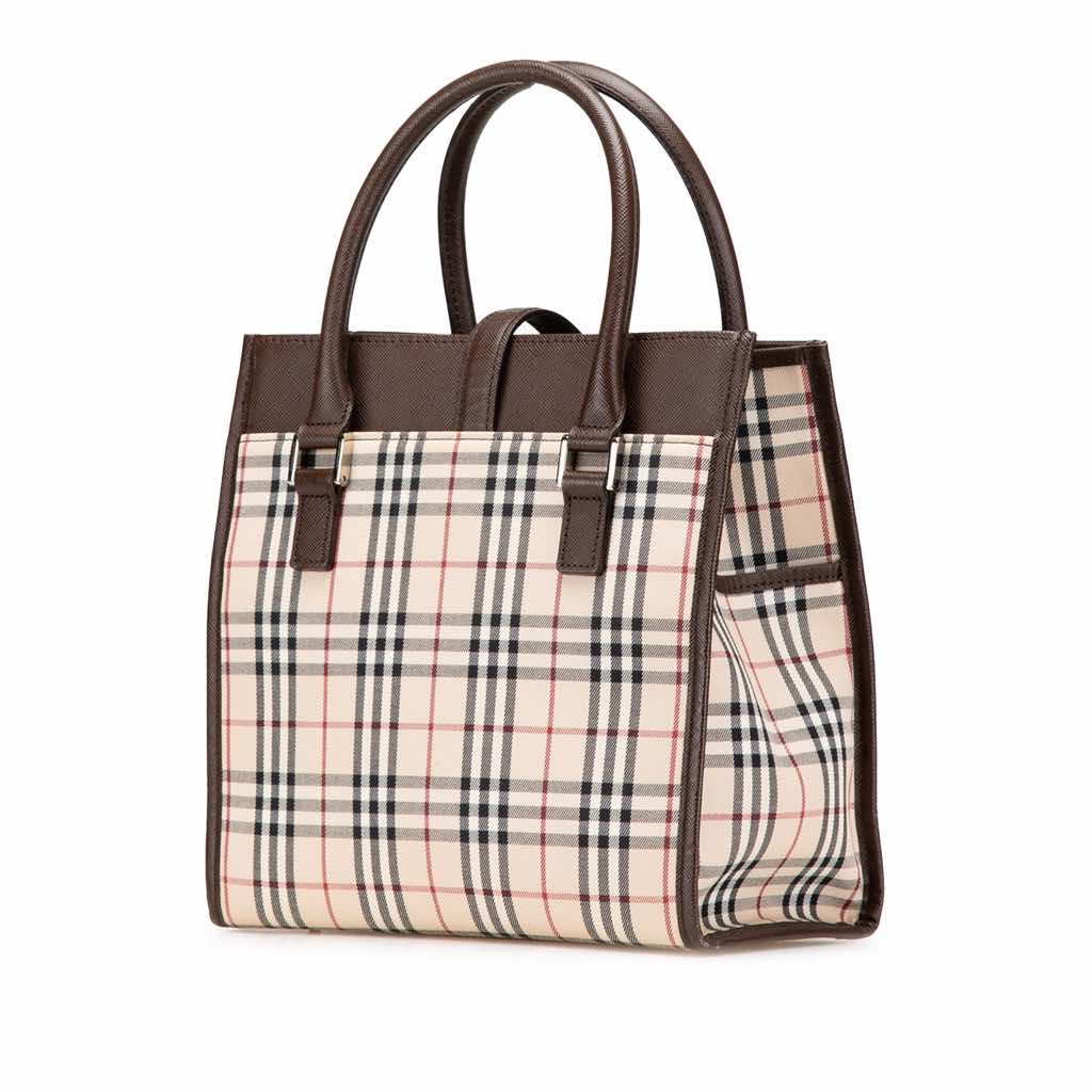 Burberry House Check Canvas Tote - Back view