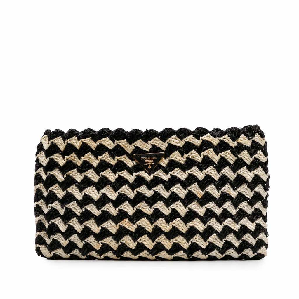 Prada Raffia Clutch