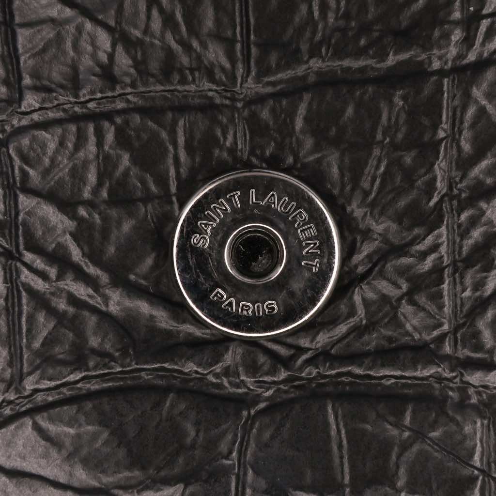 Saint Laurent Baby Crocodile Embossed Leather Monogram Niki Shoulder Bag - 5