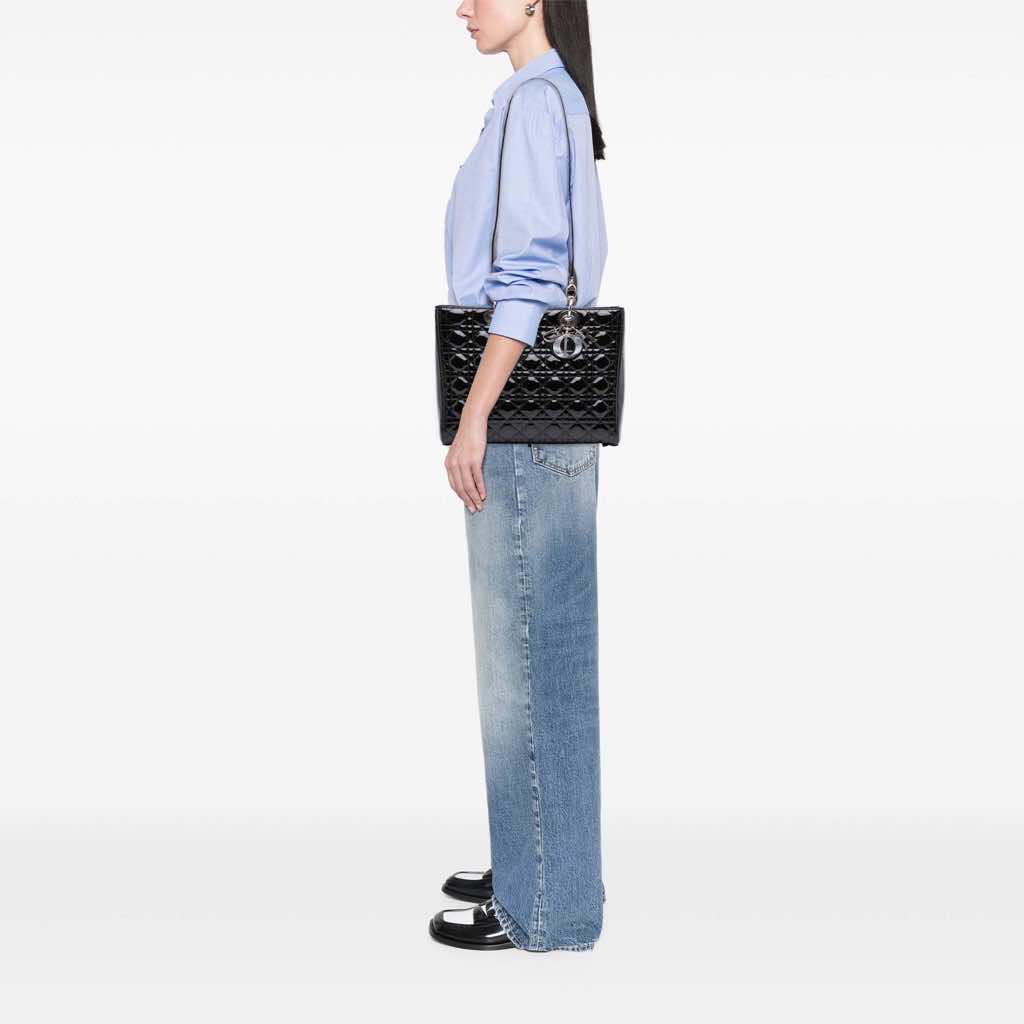 Dior Large Patent Cannage Lady Dior - Image 14