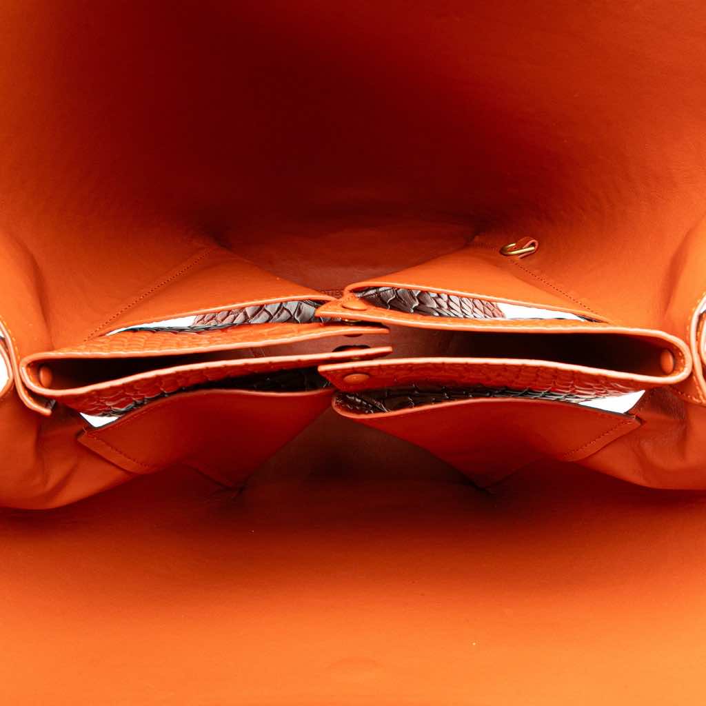 Bottega Veneta Crocodile Embossed Doll Top Handle Tote - 4