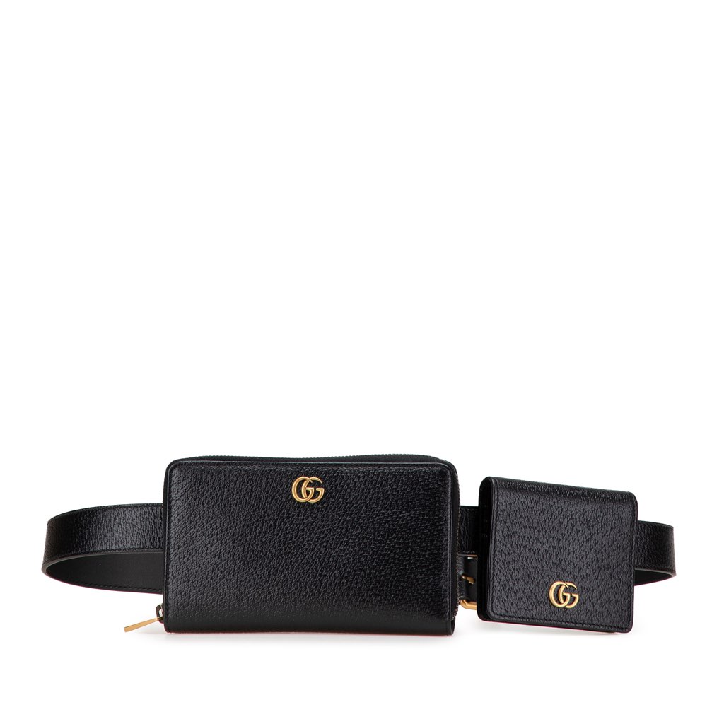 Gucci GG Marmont Leather Double Belt Bag