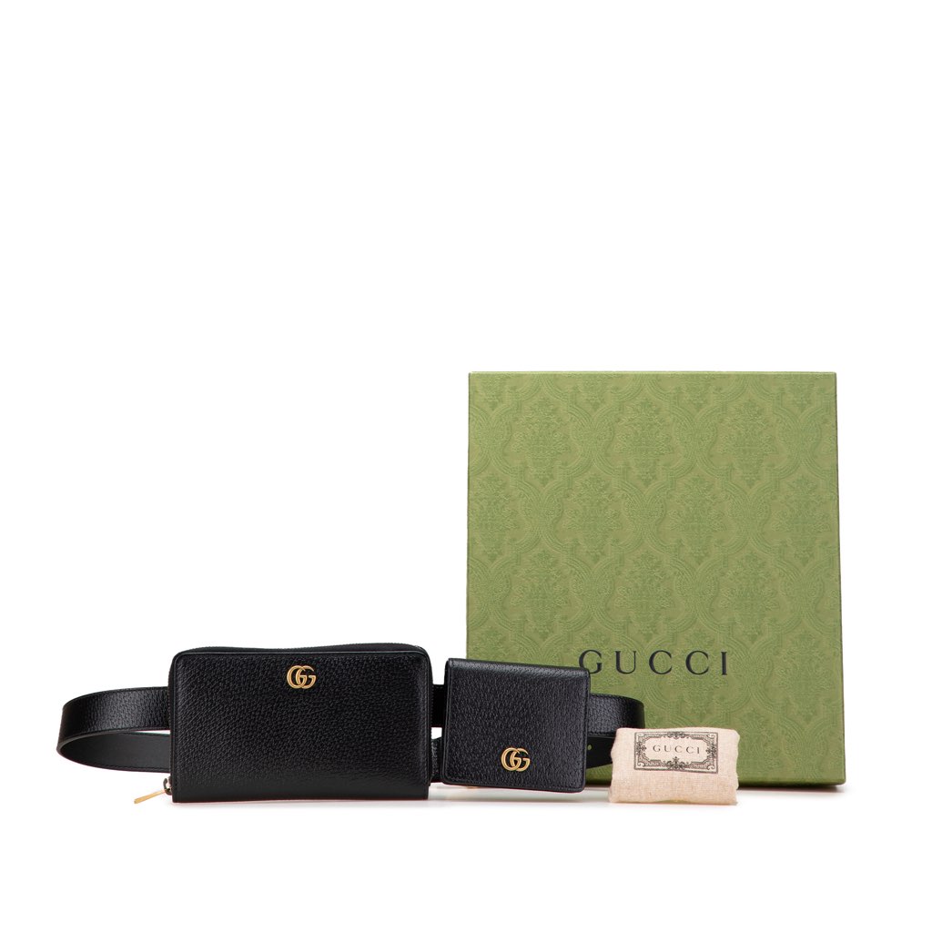Gucci GG Marmont Leather Double Belt Bag - Image 16