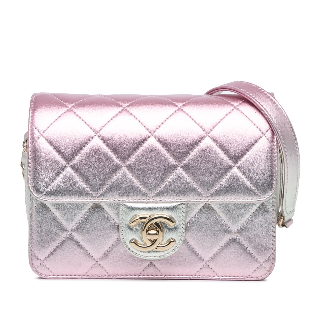 Chanel Mini Metallic Lambskin Like a Wallet Flap Bag