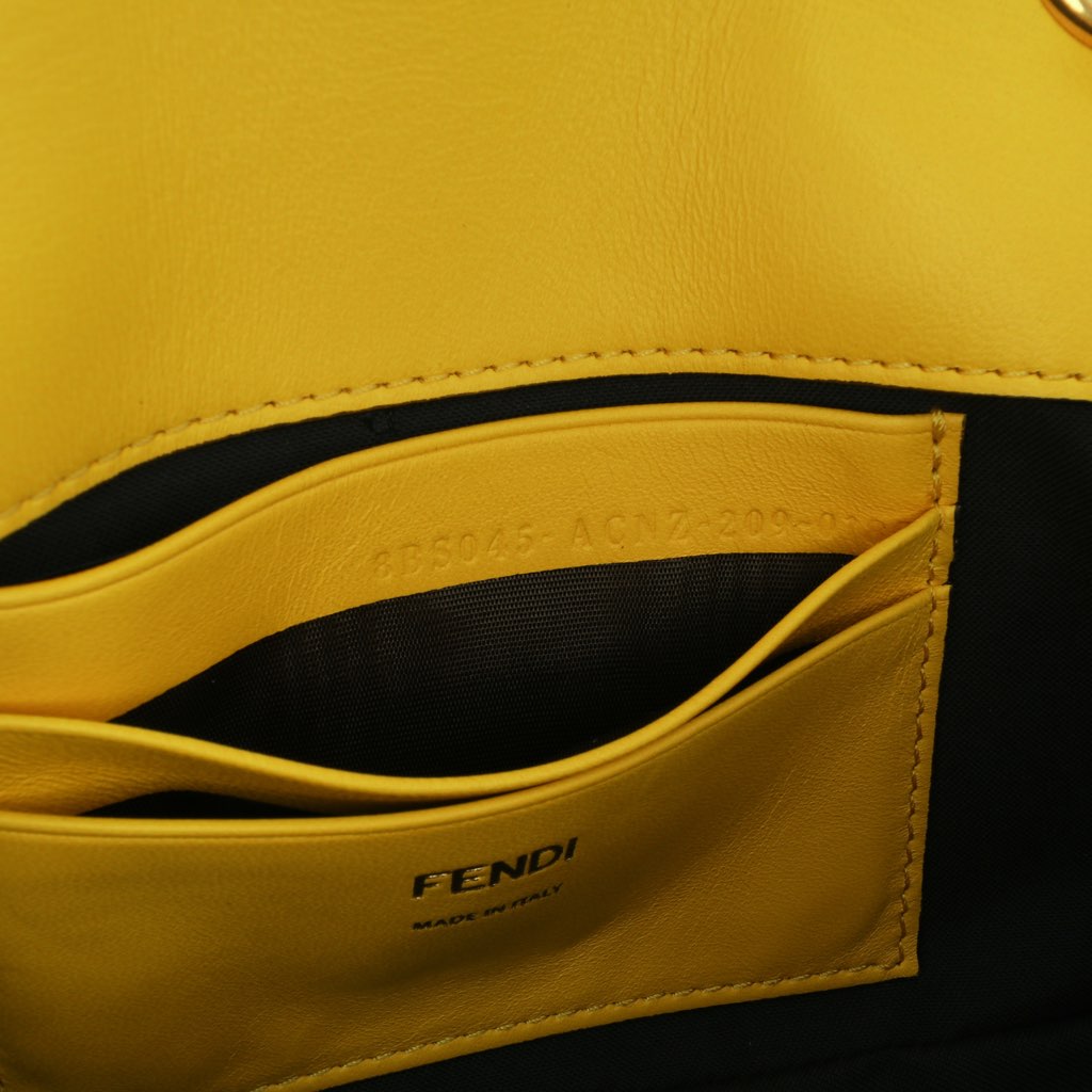 Fendi Mini Bicolor Nappa Apolo Chain Baguette Shoulder Bag - Detail 1