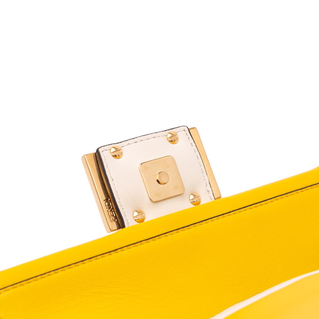 Fendi Mini Bicolor Nappa Apolo Chain Baguette Shoulder Bag - Detail 2