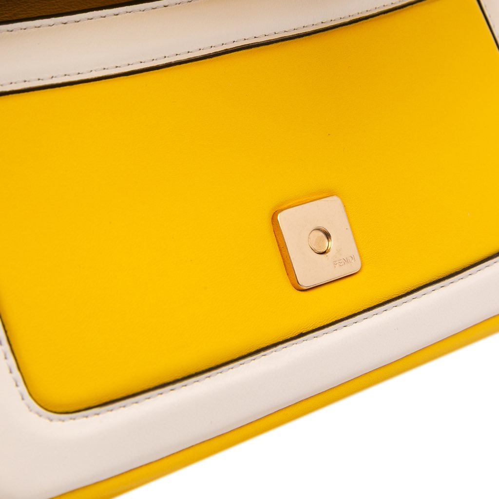 Fendi Mini Bicolor Nappa Apolo Chain Baguette Shoulder Bag - Image 10