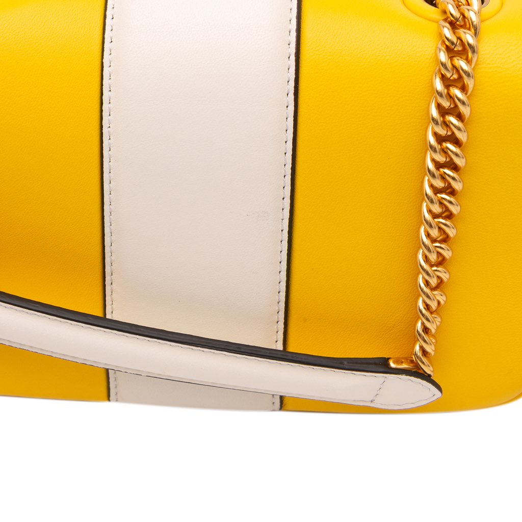 Fendi Mini Bicolor Nappa Apolo Chain Baguette Shoulder Bag - Image 11