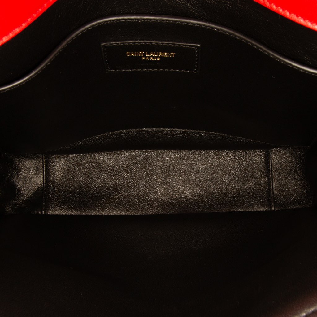 Saint Laurent Medium Lambskin Chevron Monogram Sulpice Bag - 4