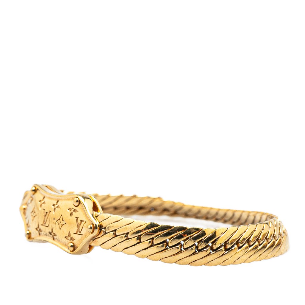 Louis Vuitton Gold Plated Nanogram Chain Bracelet - 2