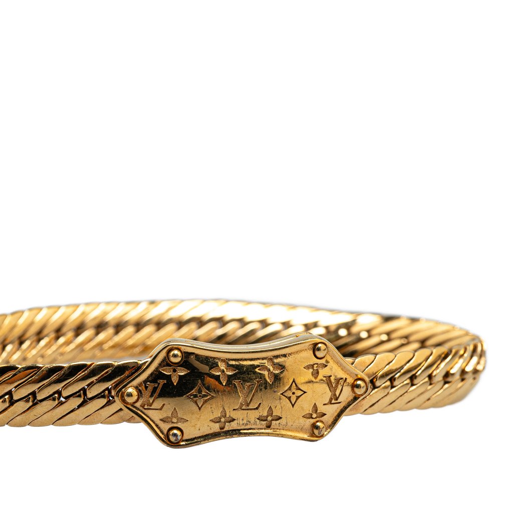 Louis Vuitton Gold Plated Nanogram Chain Bracelet - 5