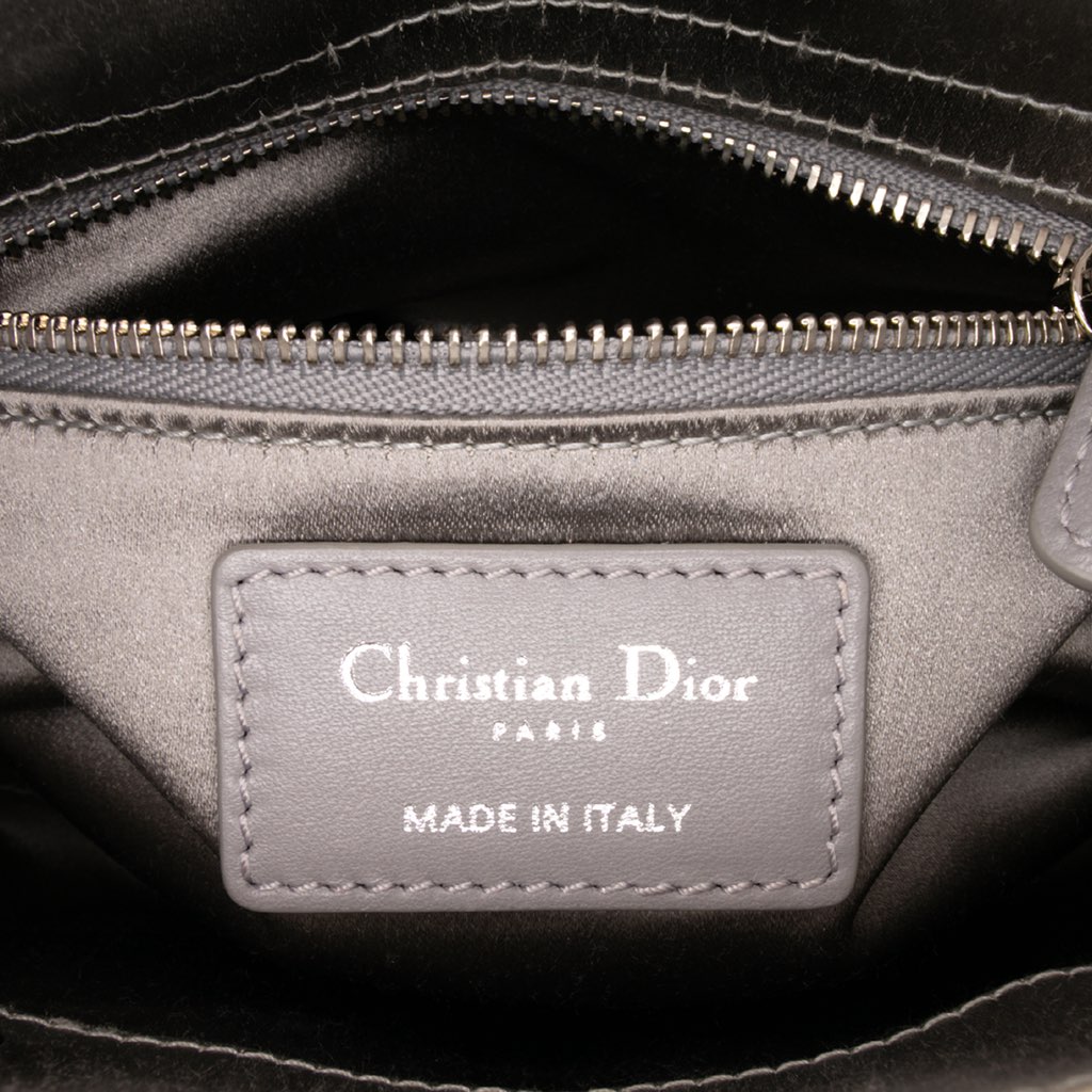 Dior Mini Satin Cannage Strass Crystal Embellished Lady Dior - 5