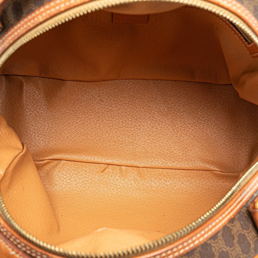 Celine Macadam Coated Canvas Handbag Brown Canvas Good - Model View