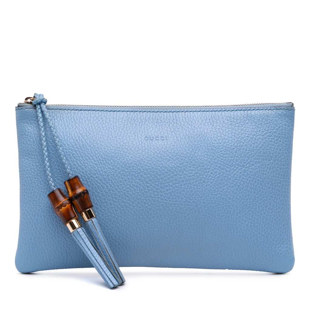 Gucci Calfskin Bamboo Clutch