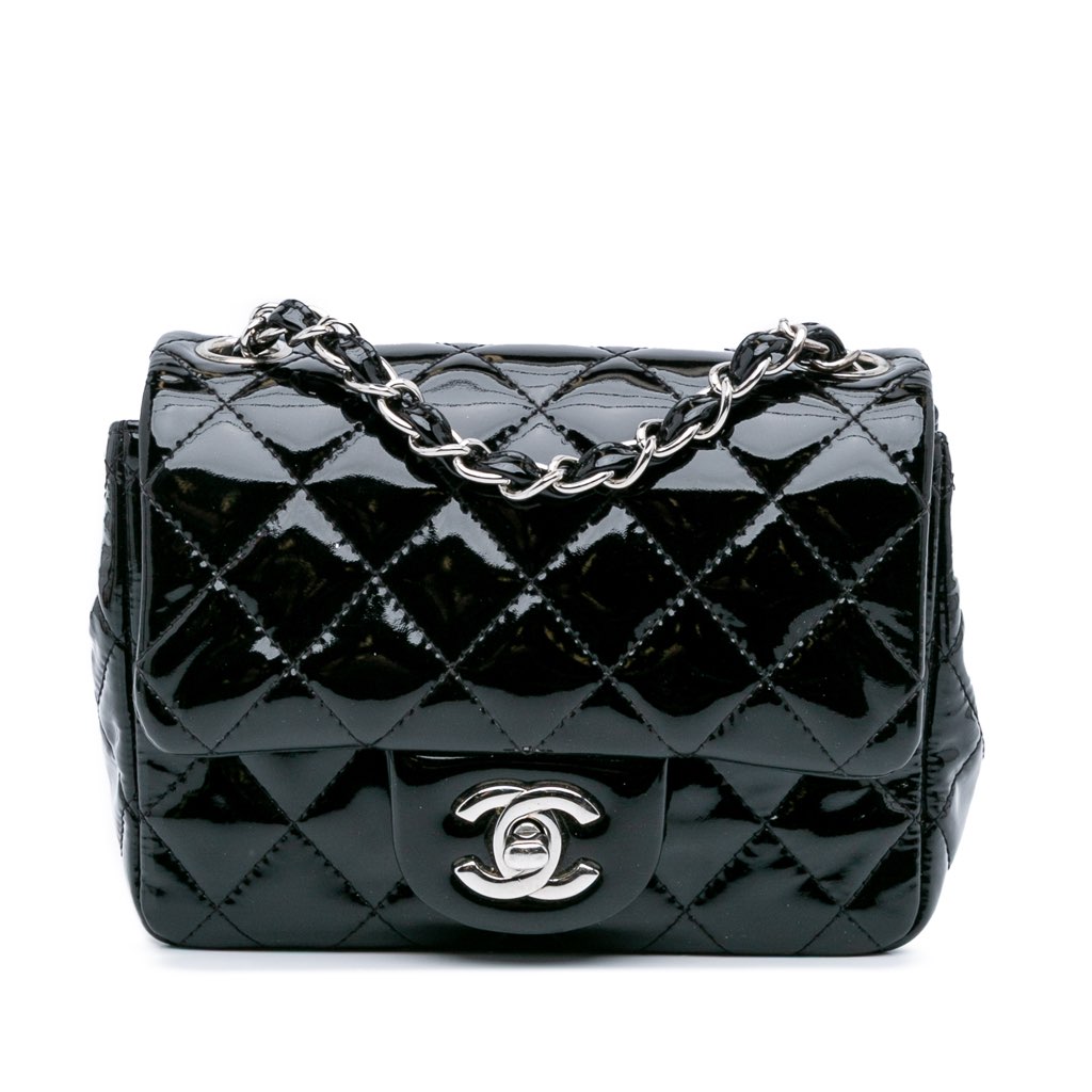 Chanel Mini Square Classic Patent Single Flap