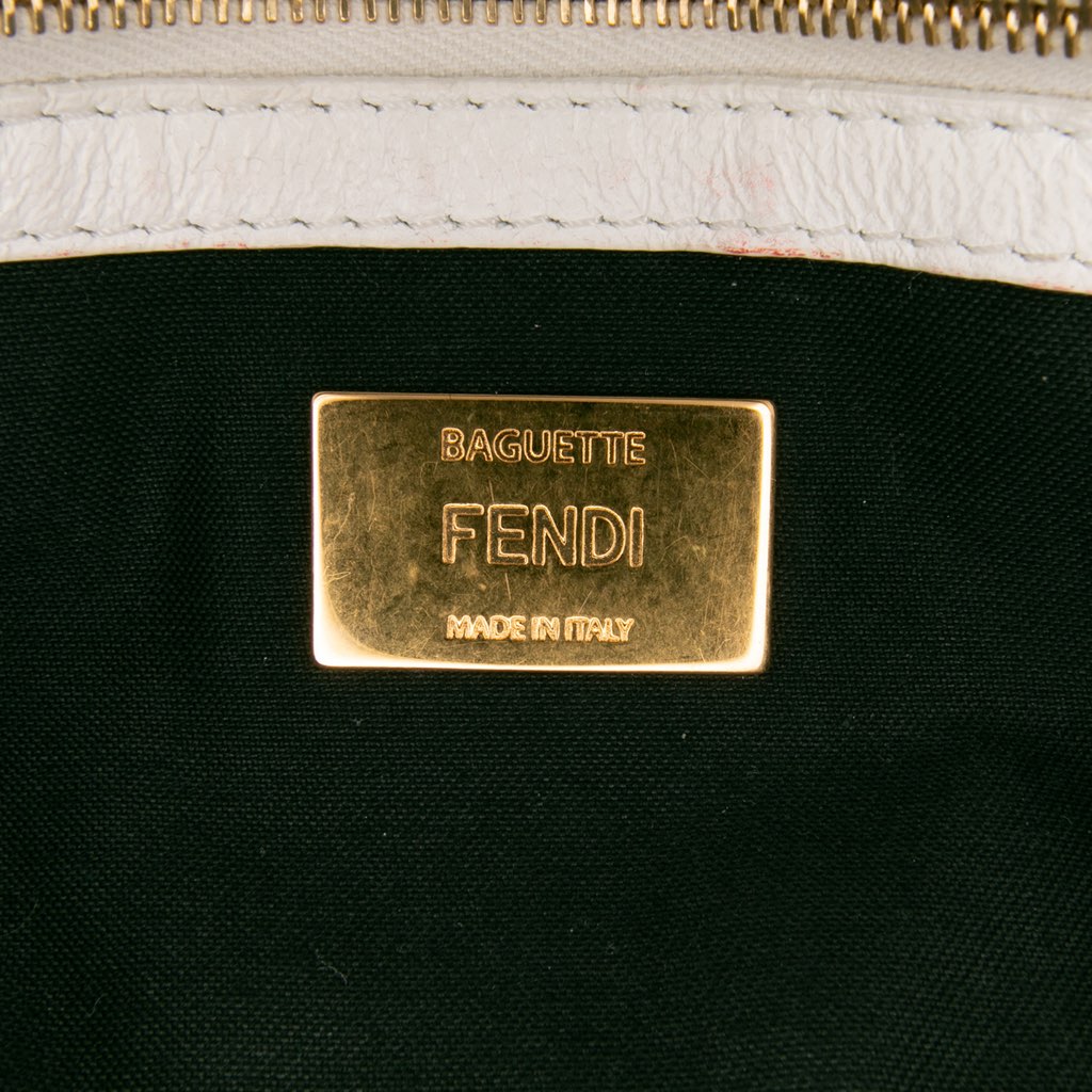 Fendi Joshua Vides California Sky Medium Embossed Leather Baguette Satchel - 5