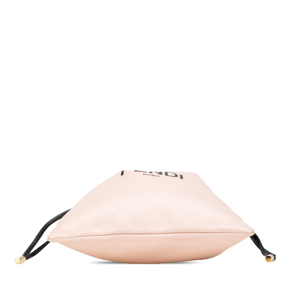 Fendi Small Leather Logo Drawstring Crossbody - Image 6