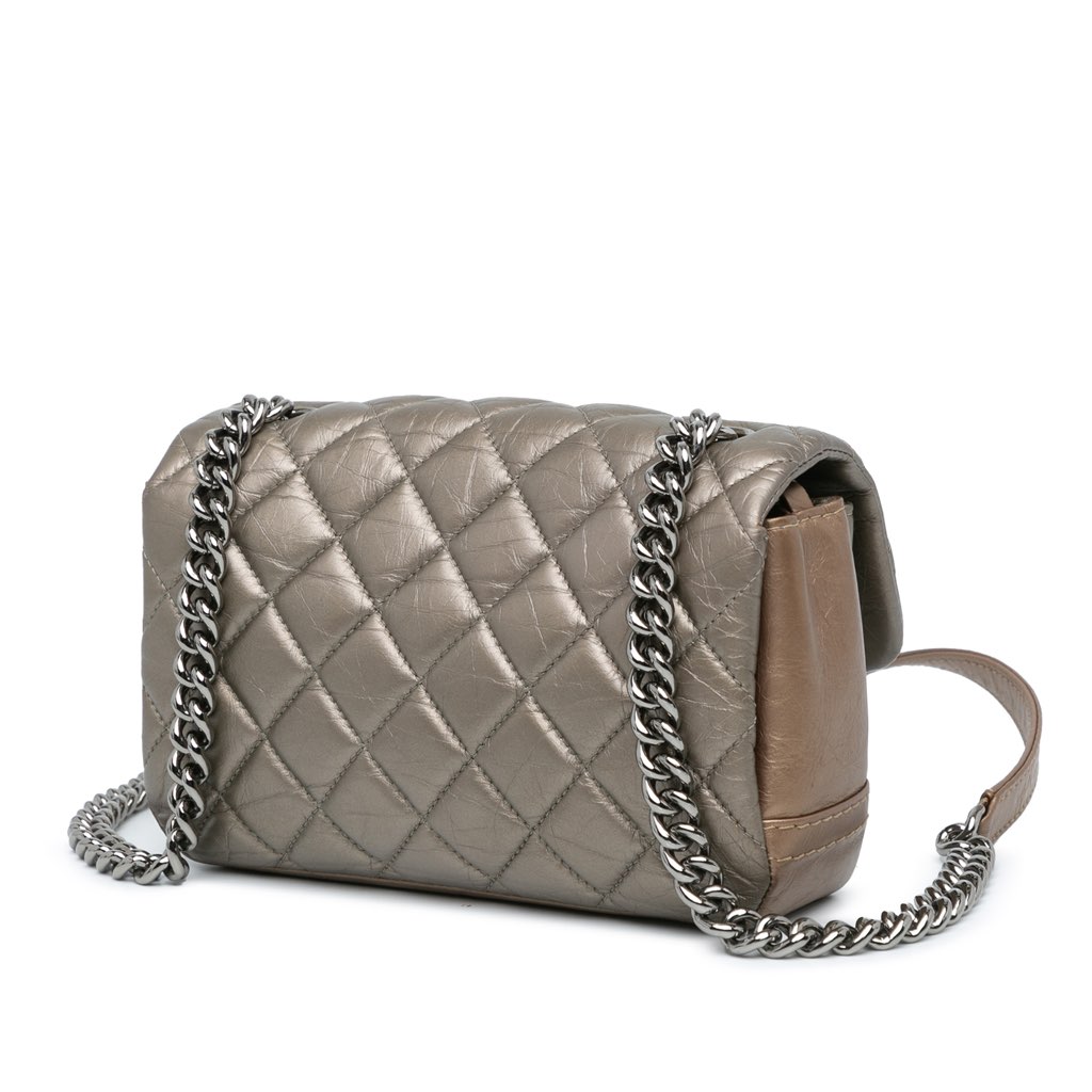 Chanel Mini Quilted Metallic Calfskin Lady Pearly Flap - 2