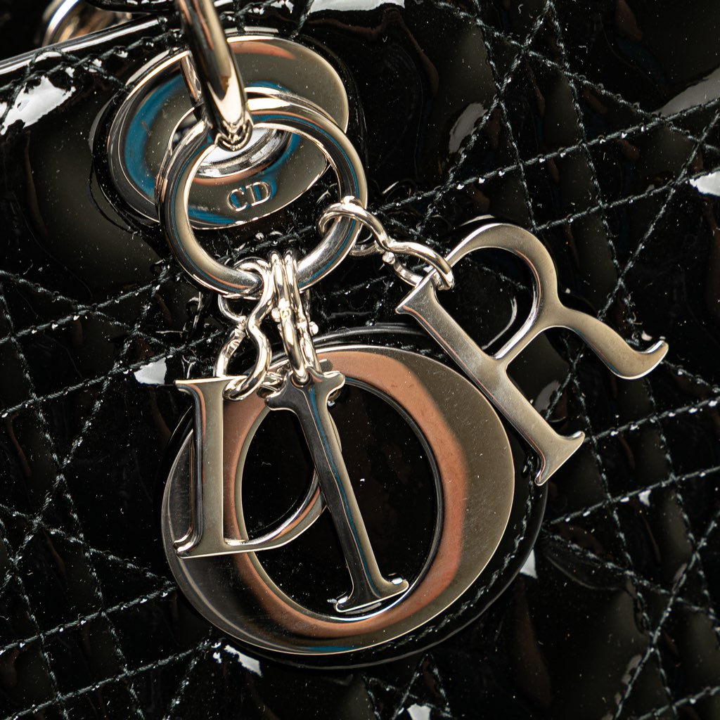 Dior Large Patent Cannage Lady Dior - Image 10