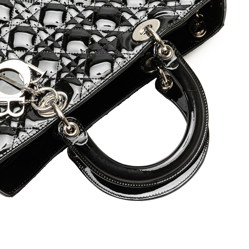 Dior Large Patent Cannage Lady Dior - Image 12