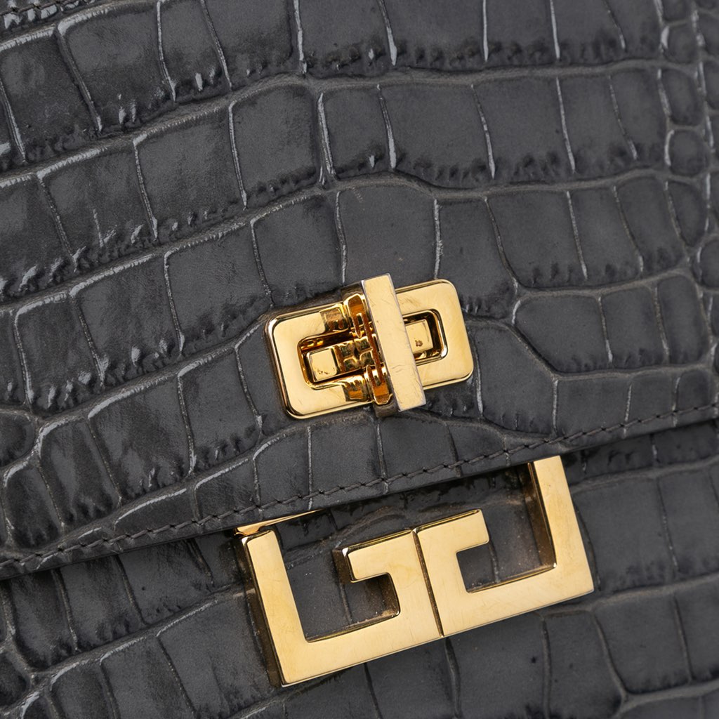 Givenchy Medium Croc Embossed Eden Crossbody - 5