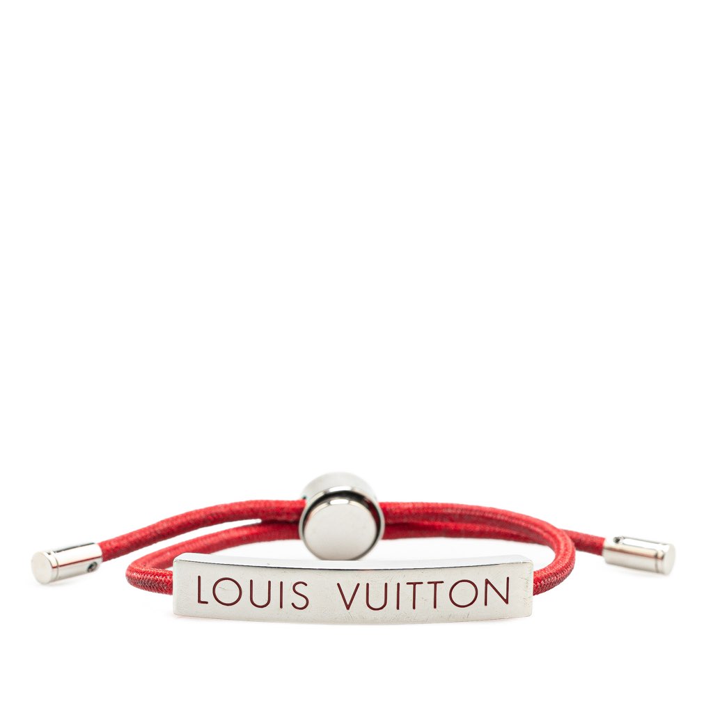 Louis Vuitton Stainless Steel and Nylon LV Space Bracelet