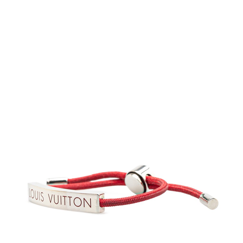Louis Vuitton Stainless Steel and Nylon LV Space Bracelet - Back view