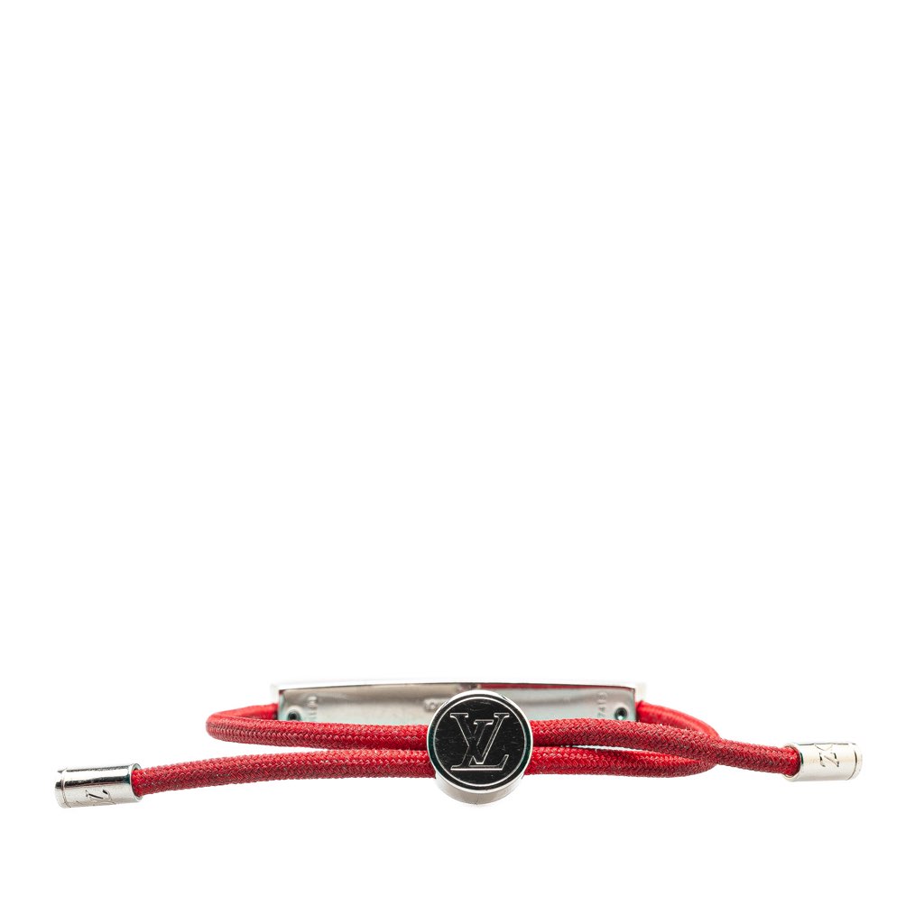 Louis Vuitton Stainless Steel and Nylon LV Space Bracelet - Image 6