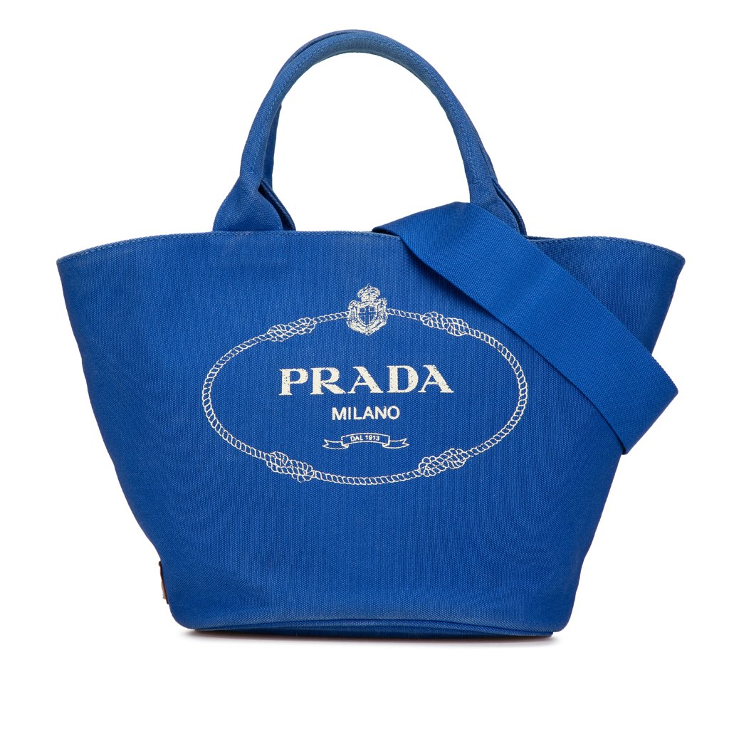 Prada Canvas Canapa Logo Satchel