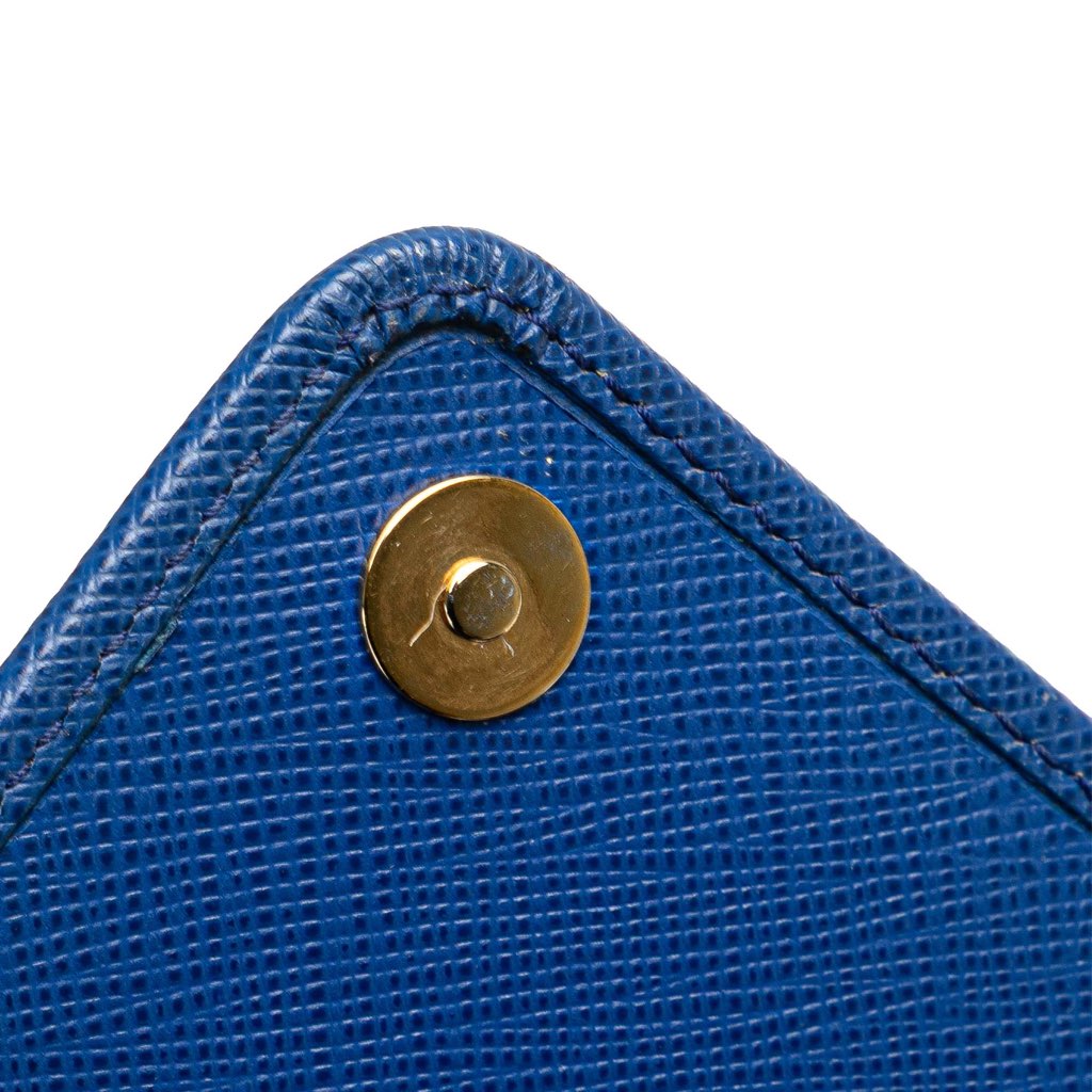 Prada Saffiano Lux Monochrome Wallet on Chain - Image 13