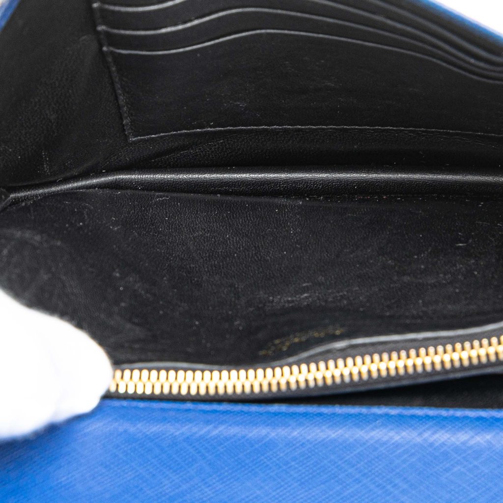 Prada Saffiano Lux Monochrome Wallet on Chain - 4