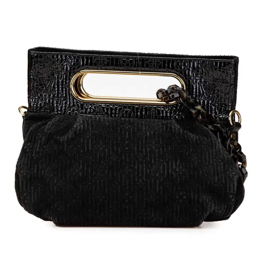 Louis Vuitton Monogram Motard Before Dark Black Leather Good - Front View