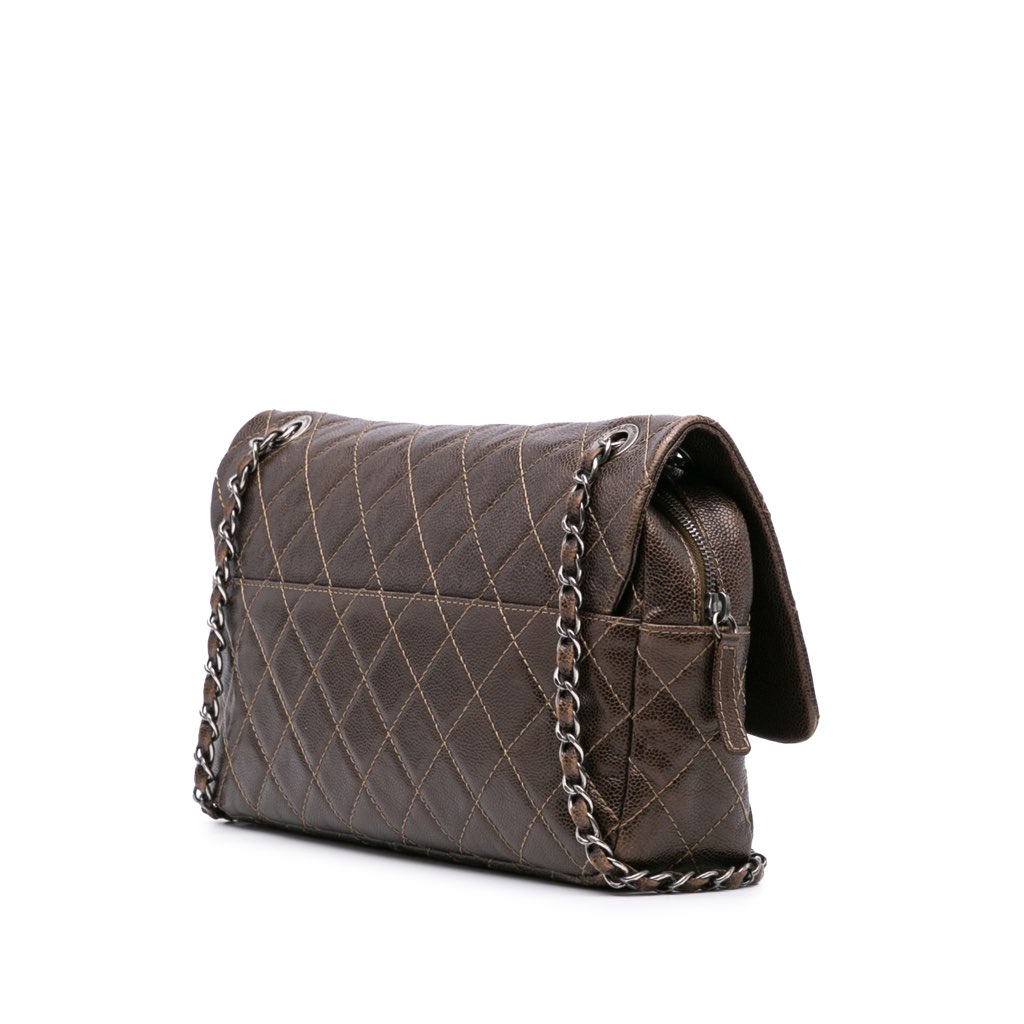 Chanel Jumbo Quilted Iridescent Caviar Easy Flap - 2