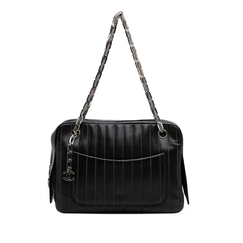 Chanel Medium Vertical Quilted Lambskin Mademoiselle Camera Bag