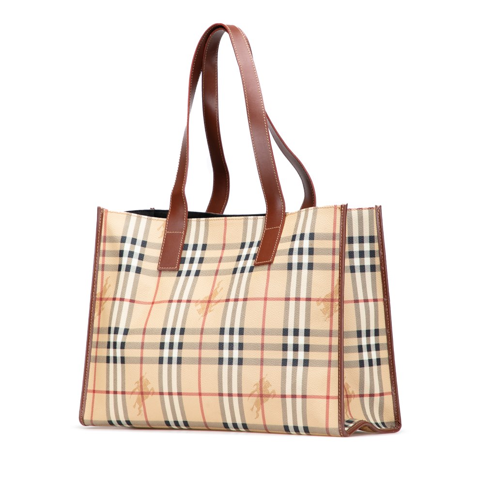 Burberry Haymarket Check Coated Canvas Tote - 2