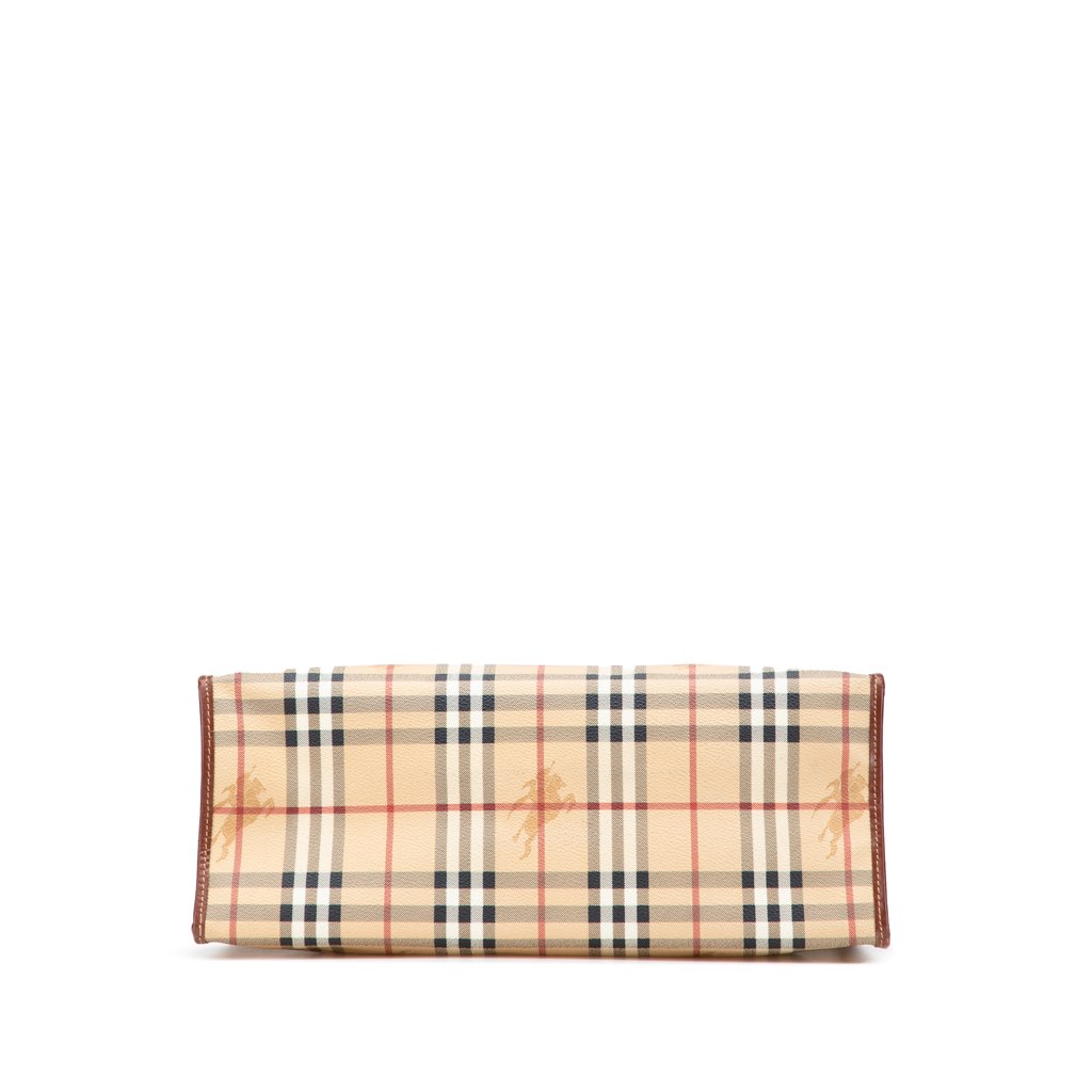 Burberry Haymarket Check Coated Canvas Tote - 3
