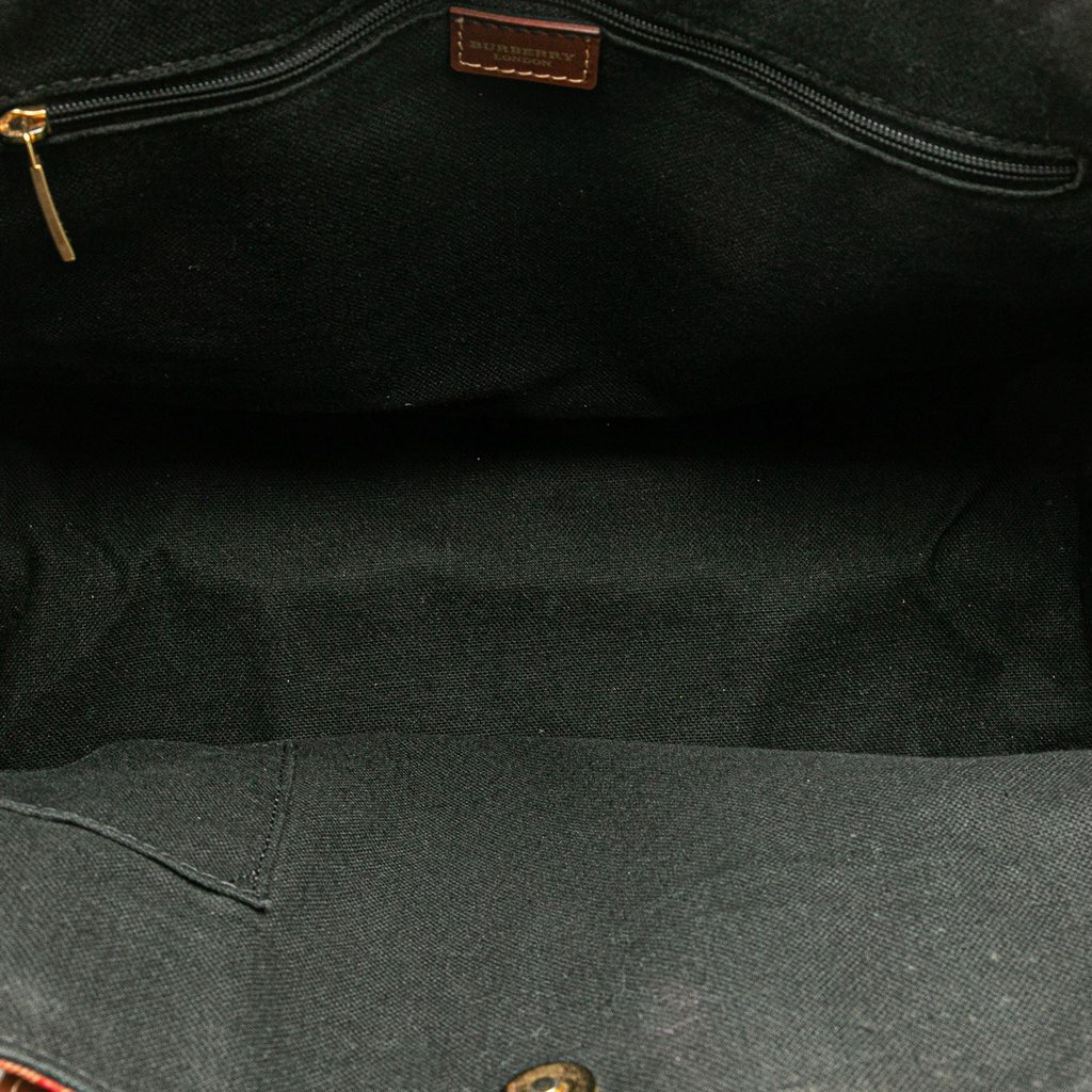 Burberry Haymarket Check Coated Canvas Tote - 4