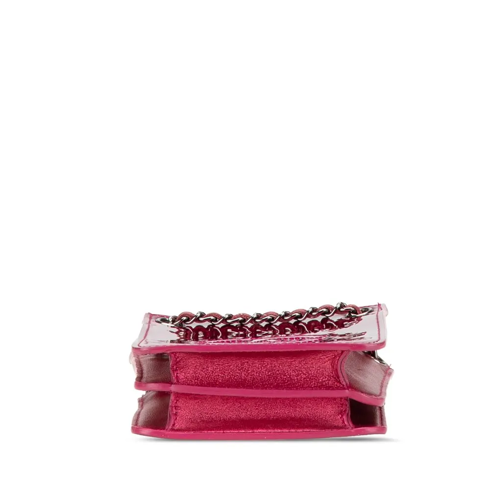 Chanel CC Patent Phone Holder Crossbody Pink Leather Very good - Inside View